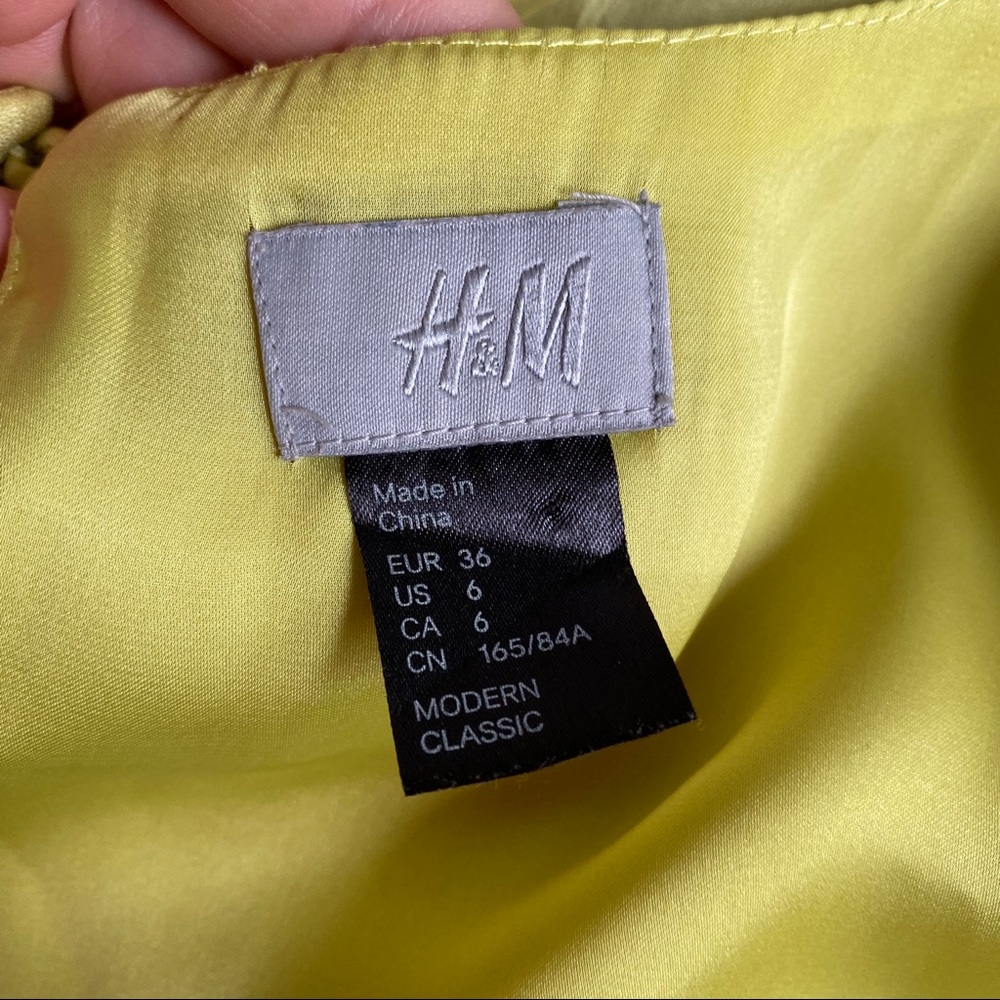 🎾 HM LIME GREEN SILKY SUMMER DRESS! - Picture 6 of 11